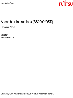 Assembler Instructions BS2000 OSD